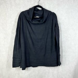 Free People Cowl Neck Black Thermal New with tags